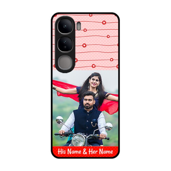 Vivo Y300 5G Custom Glass Phone CaseRed Pattern Case Design Vivo Y300 5G Custom Glass Phone CaseRed Pattern Case Design