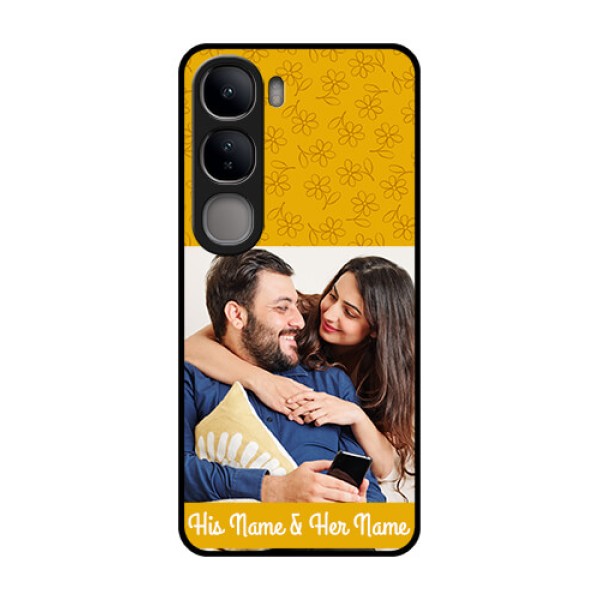 Vivo Y300 5G Custom Glass Phone CaseYellow Floral Design