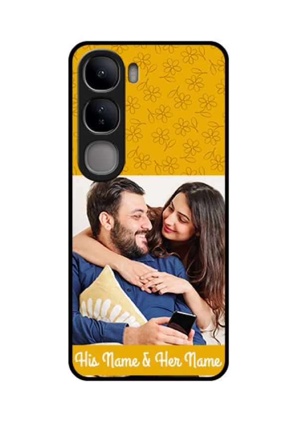Vivo Y300 5G Custom Glass Phone CaseYellow Floral Design