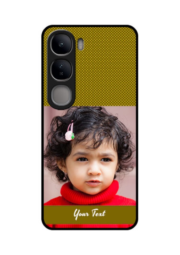 Vivo Y300 5G Custom Glass Phone CaseSimple Green Color Design