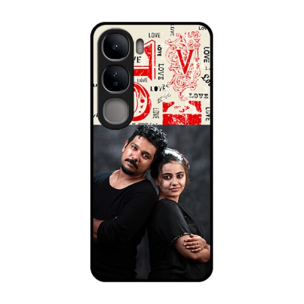 Vivo Y300 5G Custom Glass Phone CaseTrendy Love Design Case