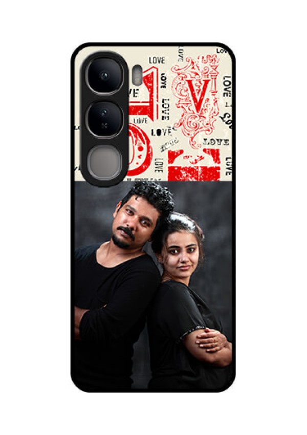 Vivo Y300 5G Custom Glass Phone CaseTrendy Love Design Case