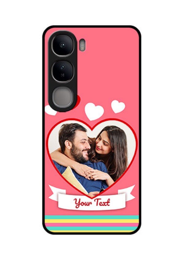 Vivo Y300 5G Custom Glass Phone CaseLove Shapes Doodle Design
