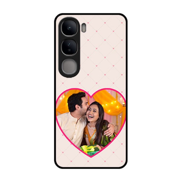 Vivo Y300 5G Custom Glass Phone CaseHeart Shape Design