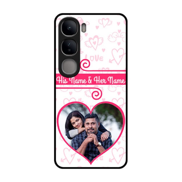 Vivo Y300 5G Custom Glass Phone CaseHeart Shape Love Design