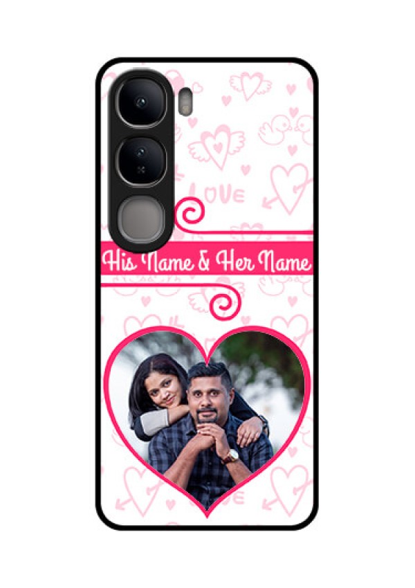 Vivo Y300 5G Custom Glass Phone CaseHeart Shape Love Design
