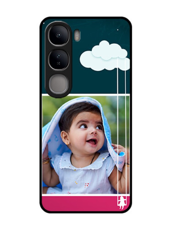 Custom Vivo Y300 5G Custom Glass Phone CaseCute Girl With Cloud Design