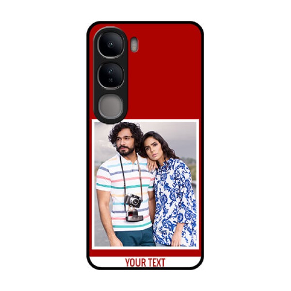 Vivo Y300 5G Custom Glass Phone CaseRed Color Design Vivo Y300 5G Custom Glass Phone CaseRed Color Design