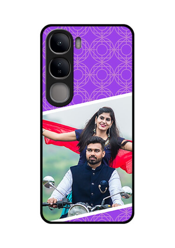Vivo Y300 5G Custom Glass Phone CaseViolet Color Pattern Design