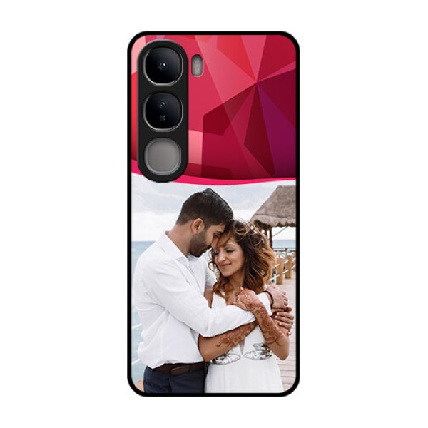 Vivo Y300 5G Custom Glass Phone CaseRed Abstract Design Vivo Y300 5G Custom Glass Phone CaseRed Abstract Design