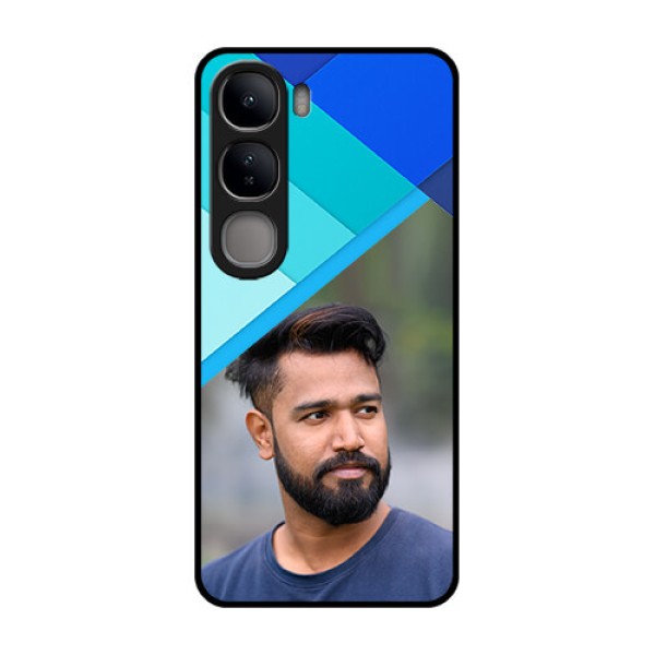 Vivo Y300 5G Custom Glass Phone CaseBlue Pattern Design