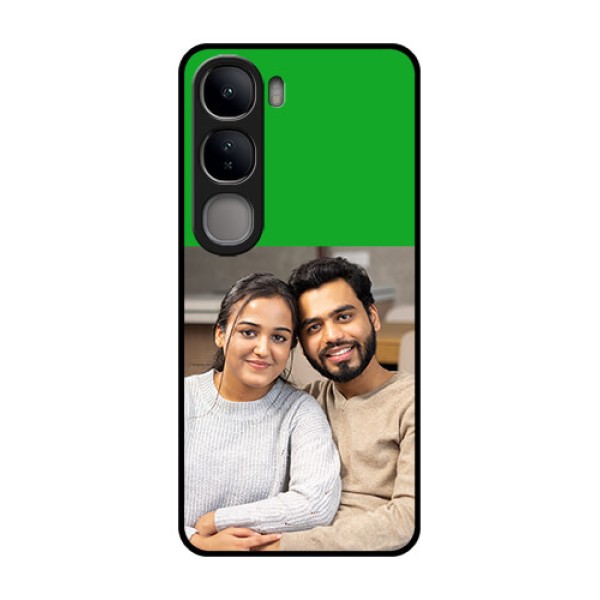 Vivo Y300 5G Custom Glass Phone CaseGreen Pattern Design