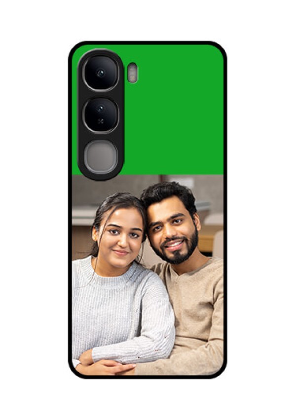 Vivo Y300 5G Custom Glass Phone CaseGreen Pattern Design