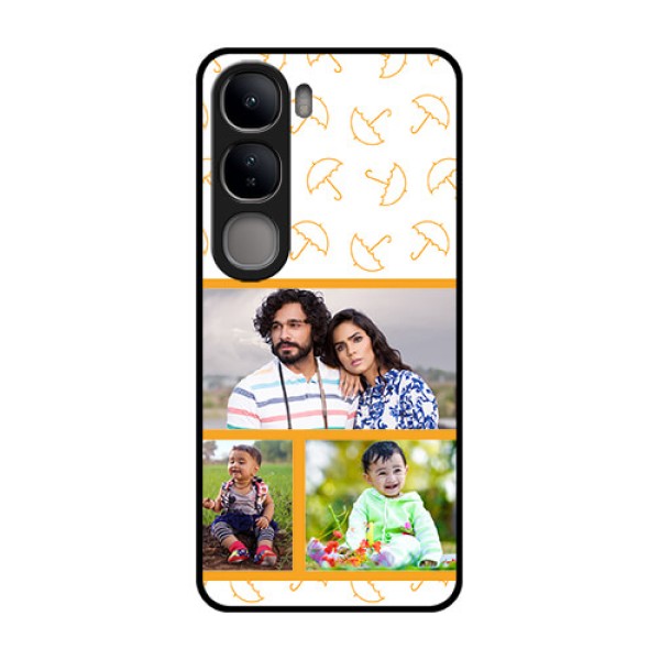 Vivo Y300 5G Custom Glass Phone CaseYellow Pattern Design