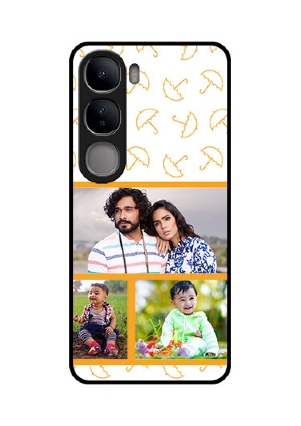 Vivo Y300 5G Custom Glass Phone CaseYellow Pattern Design