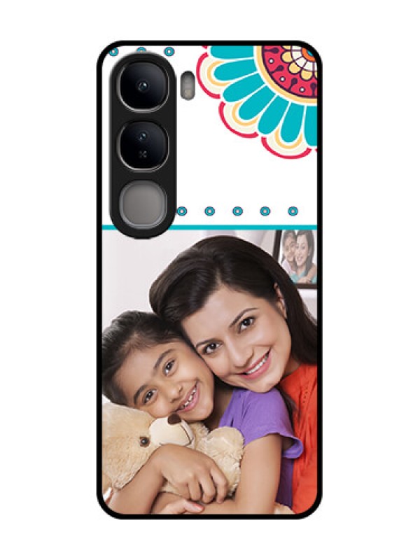 Custom Vivo Y300 5G Custom Glass Phone CaseFlower Design