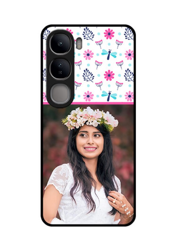 Vivo Y300 5G Custom Glass Phone CaseColorful Flower Design