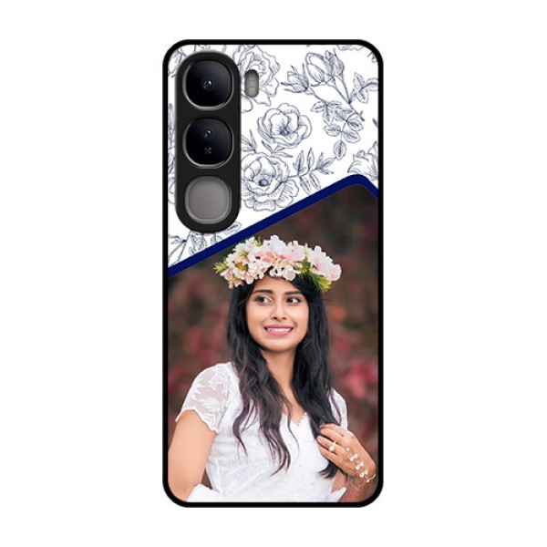 Vivo Y300 5G Custom Glass Phone CaseClassy Floral Design