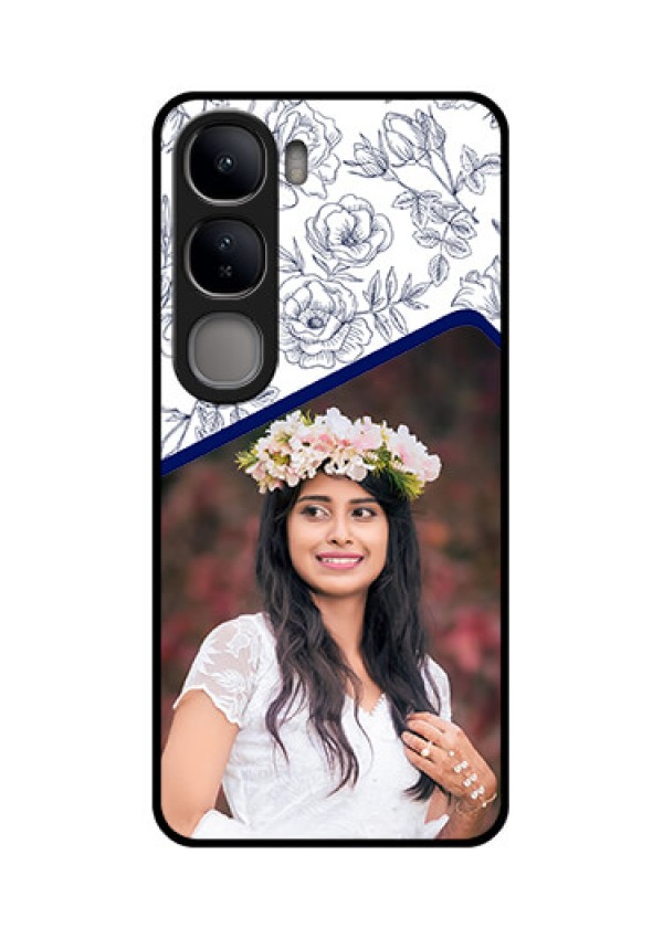 Vivo Y300 5G Custom Glass Phone CaseClassy Floral Design