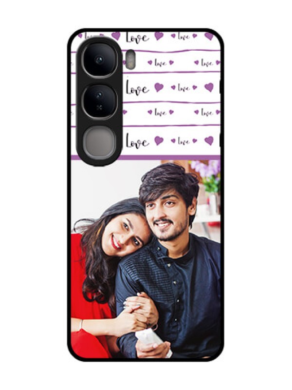 Custom Vivo Y300 5G Custom Glass Phone CaseCouples Heart Design
