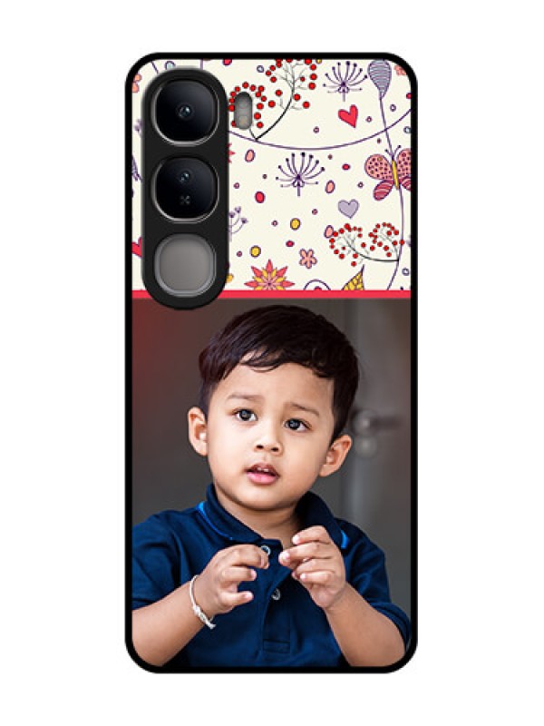 Custom Vivo Y300 5G Custom Glass Phone CasePremium Floral Design