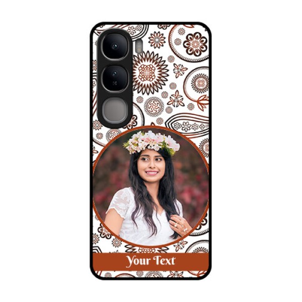 Vivo Y300 5G Custom Glass Phone CaseAbstract Flower Design