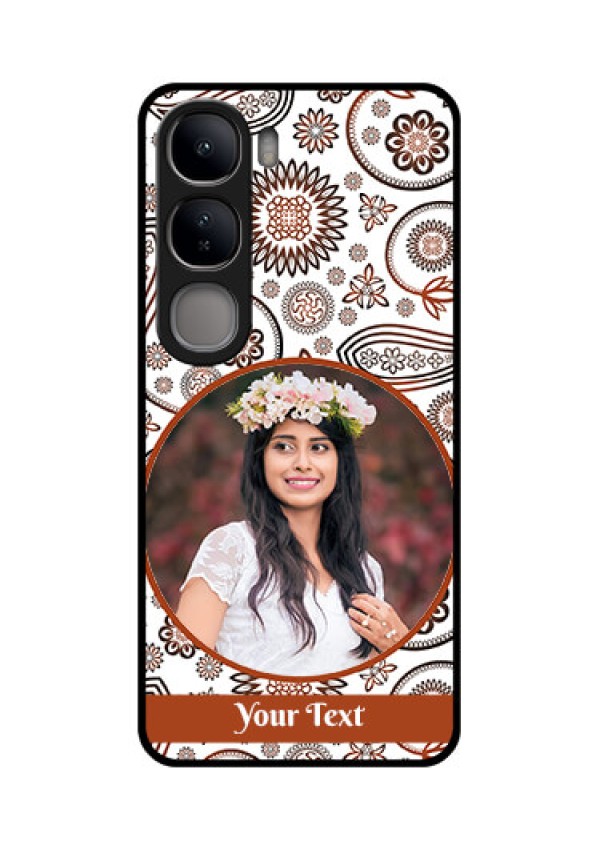 Vivo Y300 5G Custom Glass Phone CaseAbstract Flower Design