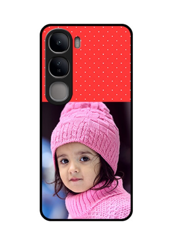 Vivo Y300 5G Custom Glass Phone CaseRed Pattern Design