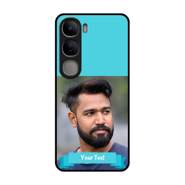 Vivo Y300 5G Custom Glass Phone CaseBlue Color Design