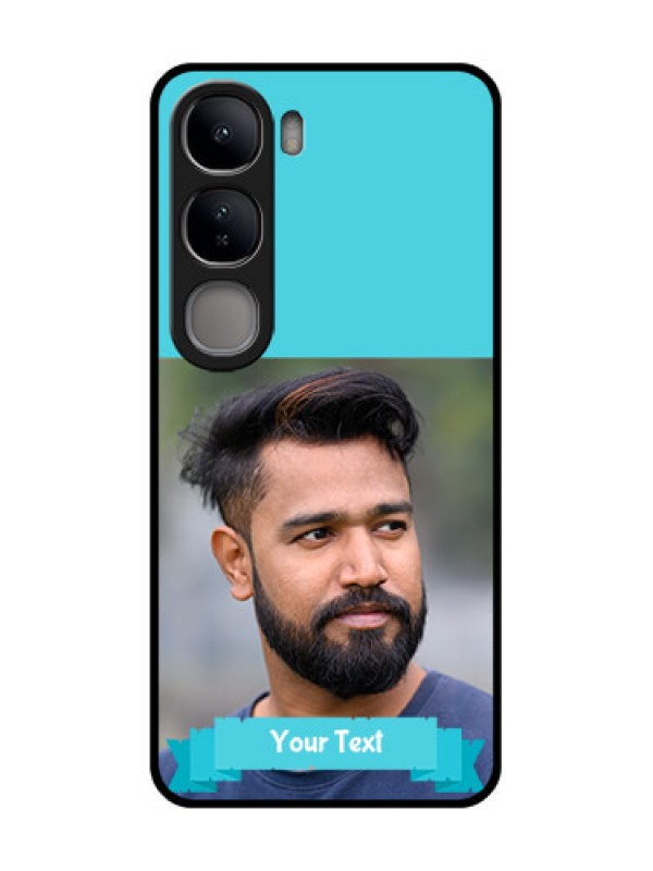 Custom Vivo Y300 5G Custom Glass Phone CaseBlue Color Design