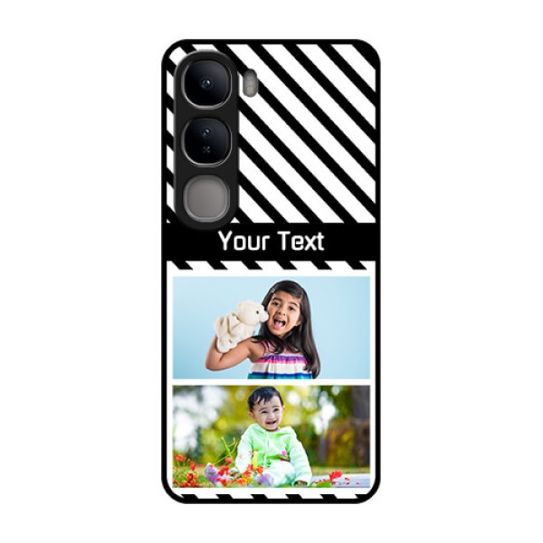 Vivo Y300 5G Custom Glass Phone CaseBlack And White Stripes Design Vivo Y300 5G Custom Glass Phone CaseBlack And White Stripes Design