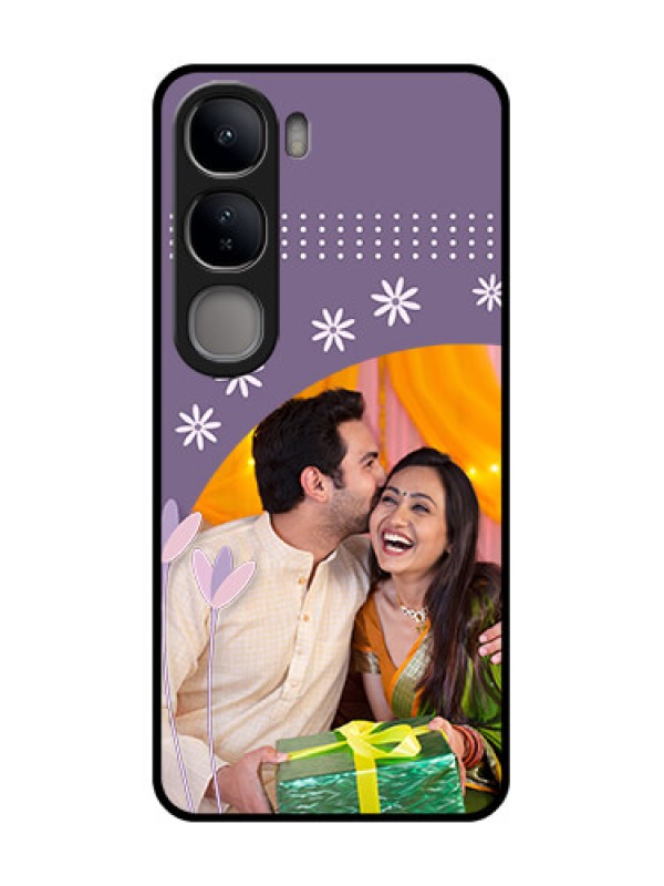 Custom Vivo Y300 5G Custom Glass Phone CaseLavender Flowers Design