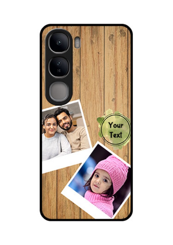 Vivo Y300 5G Custom Glass Phone CaseWooden Texture Design