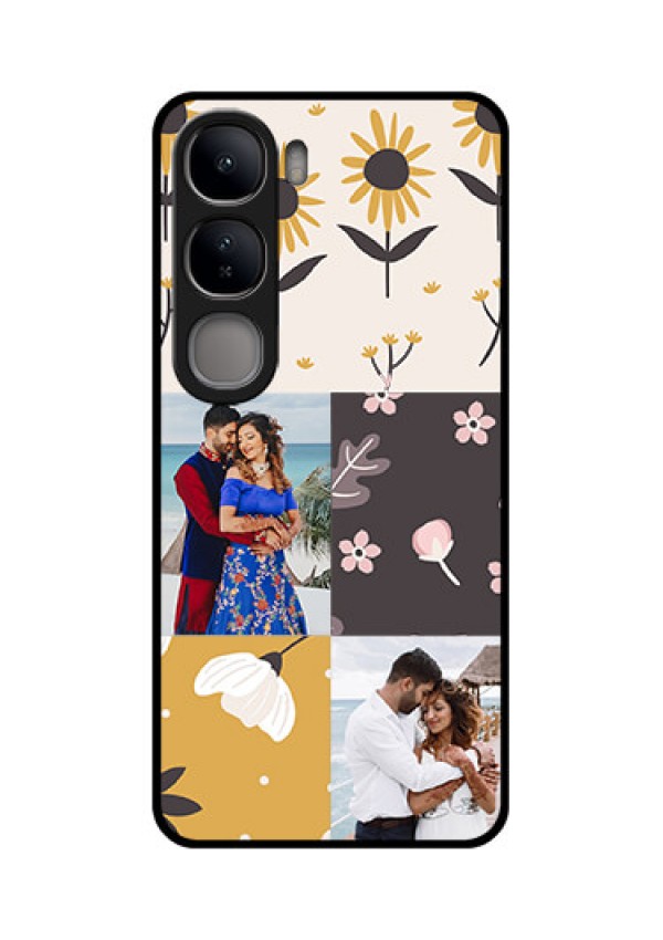 Vivo Y300 5G Custom Glass Phone Case3 Images With Floral Design