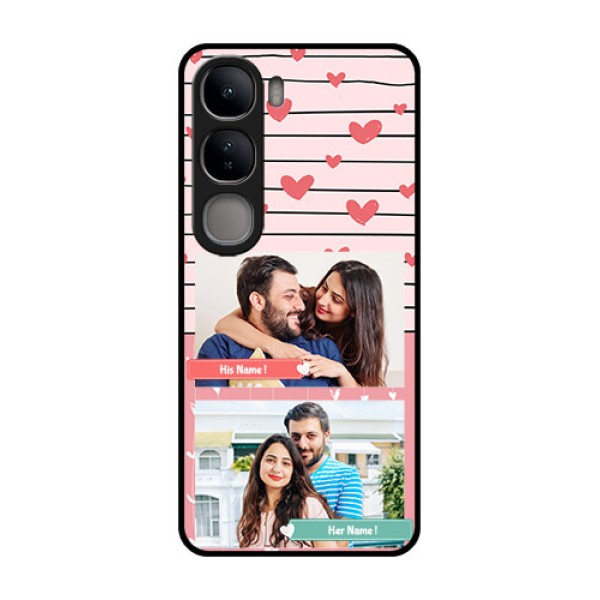 Vivo Y300 5G Custom Glass Phone CasePhoto With Heart Design