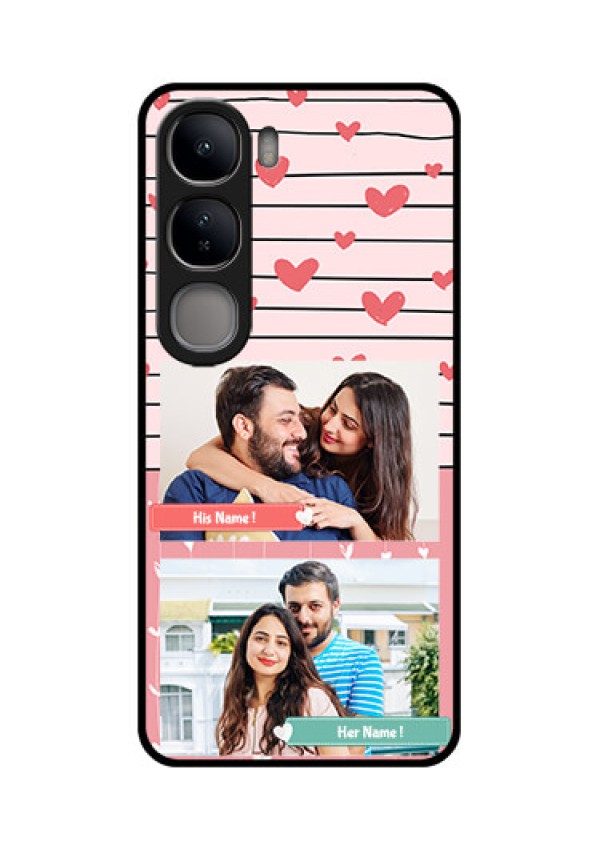 Vivo Y300 5G Custom Glass Phone CasePhoto With Heart Design