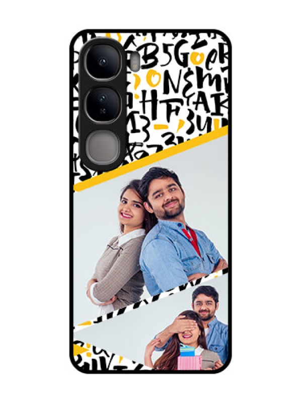 Custom Vivo Y300 5G Custom Glass Phone CaseLetters Pattern Design