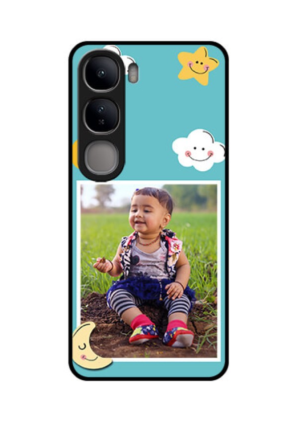 Vivo Y300 5G Custom Glass Phone CaseSmiley Kids Stars Design