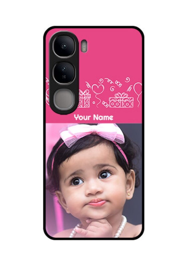 Vivo Y300 5G Custom Glass Phone CaseWith Birthday Line Art Design