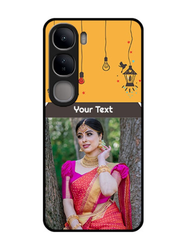 Custom Vivo Y300 5G Custom Glass Phone CaseWith Family Picture And Icons