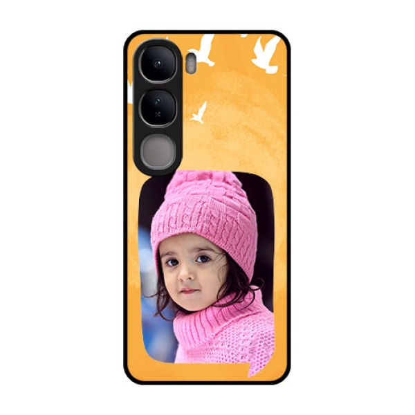 Vivo Y300 5G Custom Glass Phone CaseWater Color Design With Bird Icons Vivo Y300 5G Custom Glass Phone CaseWater Color Design With Bird Icons
