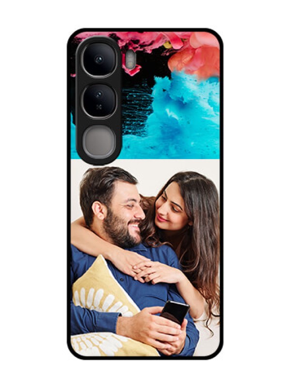 Custom Vivo Y300 5G Custom Glass Phone CaseQuote With Acrylic Painting Design