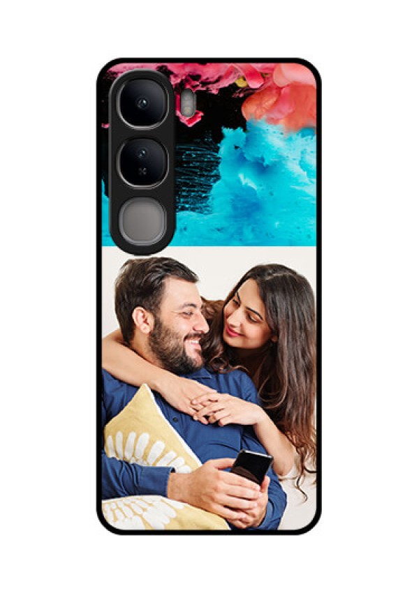 Vivo Y300 5G Custom Glass Phone CaseQuote With Acrylic Painting Design