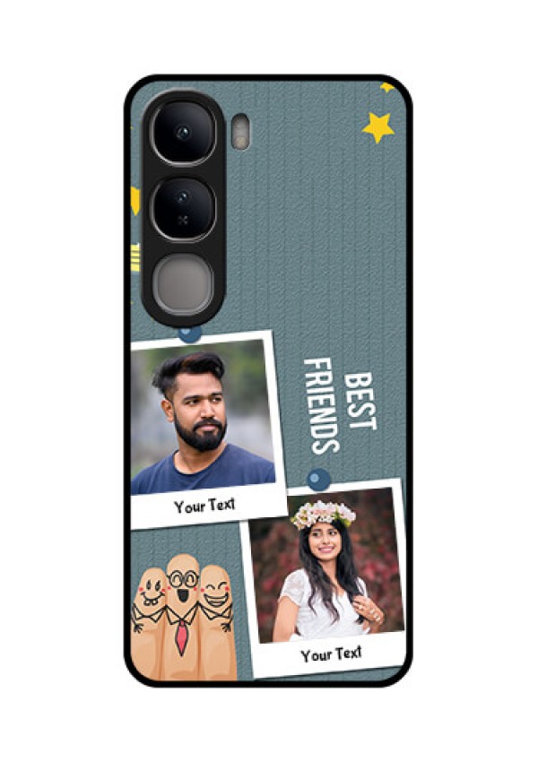 Vivo Y300 5G Custom Glass Phone CaseSticky Frames And Friendship Design