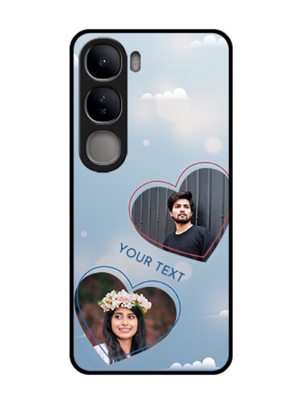 Custom Vivo Y300 5G Custom Glass Phone CaseBlue Color Couple Design