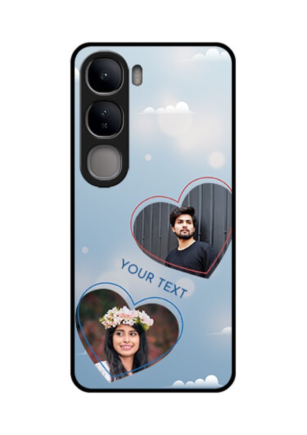 Vivo Y300 5G Custom Glass Phone CaseBlue Color Couple Design