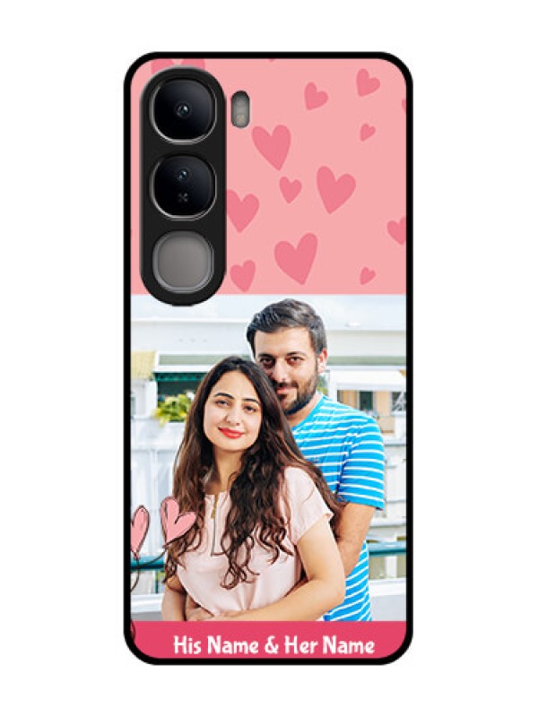 Custom Vivo Y300 5G Custom Glass Phone CaseLove Design Peach Color