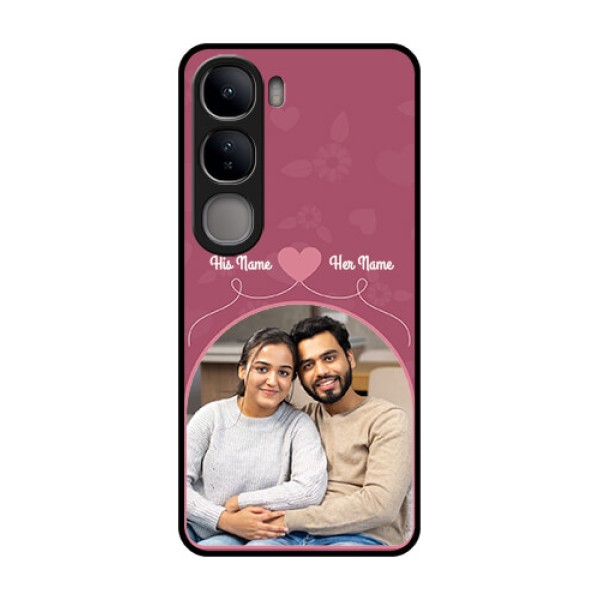 Vivo Y300 5G Custom Glass Phone CaseLove Floral Design