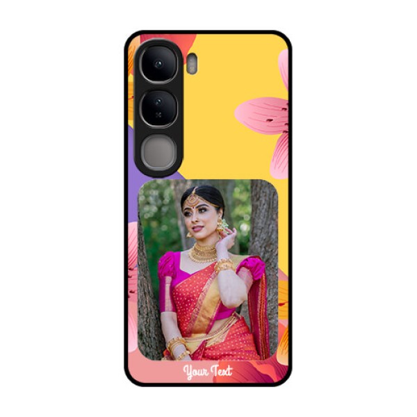 Vivo Y300 5G Custom Glass Phone Case3 Image With Vintage Floral Design Vivo Y300 5G Custom Glass Phone Case3 Image With Vintage Floral Design