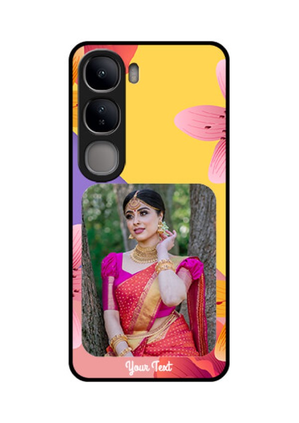 Vivo Y300 5G Custom Glass Phone Case3 Image With Vintage Floral Design